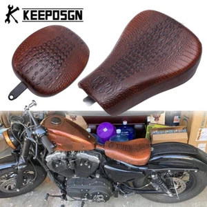 Driver &Rider Solo Seat  Rear Pillion Cushion For Harley Sportster XL1200 XL 883 - Bild 1 von 8