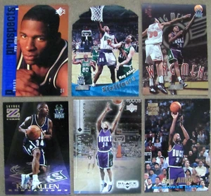 🏀 1996-1999 Ray Allen Basketball 6 Karten Lot KOSTENLOSER VERSAND - Bild 1 von 3
