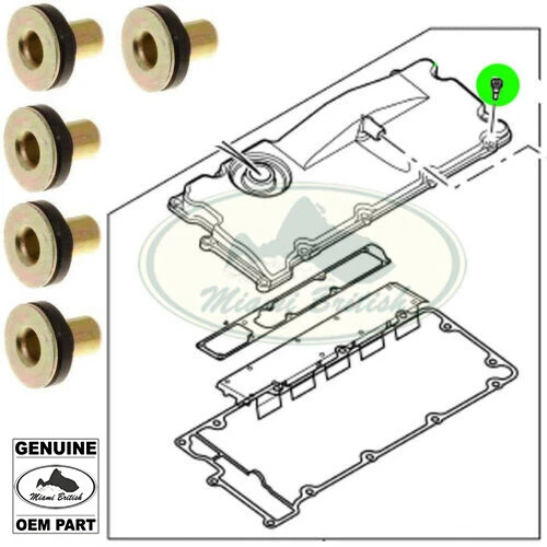 JUEGO DE OJALES DE SELLADO DE ÁRBOL DE LEVAS LAND ROVER x5 DIESEL 2,5 L Td5 DEFENDER DISCOVERY 2  Foto 1 de 1