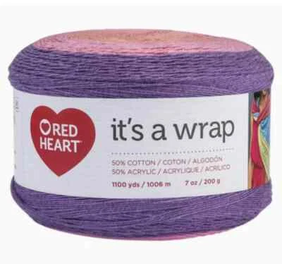 Pastel Red Heart It's a Wrap Yarn "Drama" 7 OZ descontinuado Foto 1 de 3