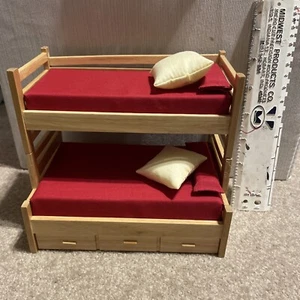 New Dollhouse Miniature 1:12 Scale Bunk Bed In Oak - Picture 1 of 2