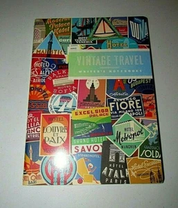 TROY LITTEN VINTAGE TRAVEL LUGGAGE LABEL THEME WRITER'S NOTEBOOK 2 PIECE SET - Picture 1 of 5