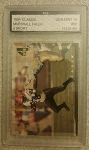 1994 Classic 4-Sport #52 Marshall Faulk Rookie WCG GEM-MT 10 San Diego State - Bild 1 von 2