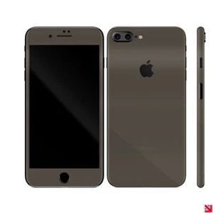 DARK GREY Gloss iPhone 7 Plus Skin Decal Vinyl Sticker Wrap Protector - Picture 1 of 2