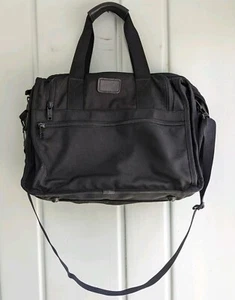 Tumi Expandable Briefcase Bag Organizer Duffle Vintage Black Nylon Ballistic USA - Picture 1 of 13