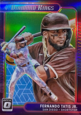 2021 OPTIC BASEBALL FERNANDO TATIS JR LIME GREEN PRIZM #27 Padres - Image 1 of 4
