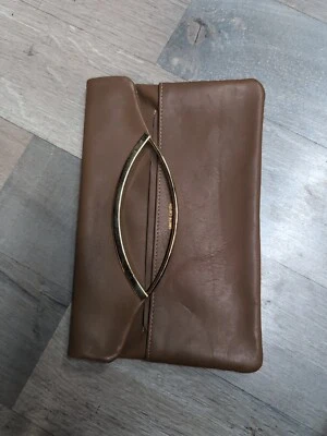 Кожаная сумка-клатч 70-х Pierre Cardin. B1 - Изображение 1 из 4