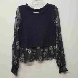 Anthropologie Sweater XS Black Unique Academia Whimsigoth Fairy Grunge Romantic - Picture 1 of 9