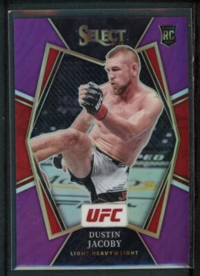 2022 DUSTIN JACOBY 35/60 PANINI SELECT UFC PREMIER LEVEL PURPLE ROOKIE RC #189 - Image 1 of 2
