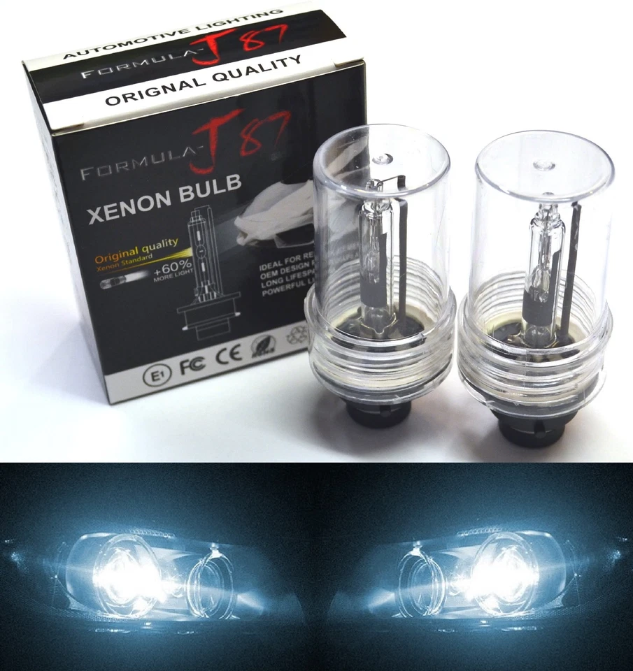 HID Xenon D2R Two Bulbs Head Light 6000K White Bi-Xenon Replace Lamp Low Beam - Image 1 of 4