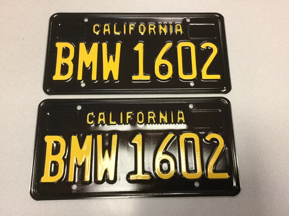 Placas negras California "BMW 1602", BMW, 1600, 1600-2, 1602 Foto 1 de 1