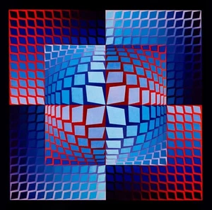 "QUASAR-ZETT" by Victor Vasarely - Picture 1 of 2
