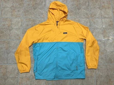 Chaqueta cortavientos Patagonia para hombre con cremallera completa con capucha talla XL naranja azul Foto 1 de 4