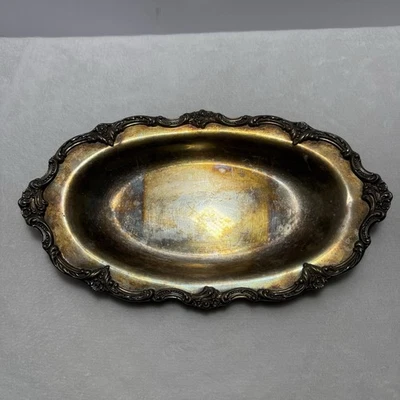 Plato de pan Reed & Barton 1102 Tara Hall plateado 13" Foto 1 de 4