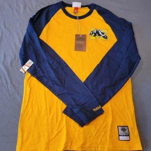 Mitchell & Ness Michigan Wolverine’s camicia manica lunga uomo large, nuova con etichetta - Foto 1 di 12