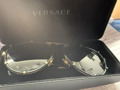 Versace Black Sunglasses With Hard Case - Image 1 of 2
