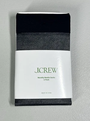 J Crew Sheer Bootie Socks 3 Pack One Size Black and White Ankle Stockings - Image 1 of 4