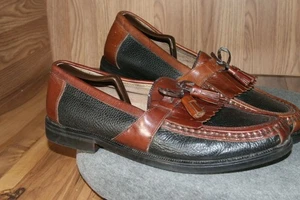Mocassino FLS Florsheim bicolore 30034 Pisa mocassino nappa scarpe casual 11,5 M usato in ottime condizioni - Foto 1 di 10