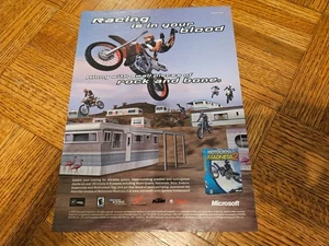Authentic Retro Print Ad 1990s 2000s Motocross Madness 2 PC 1999 - Picture 1 of 1
