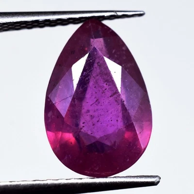 2.65 Ct 10X7 MM Pear Natural Pink Ruby Certified Stunning Loose Gemstone - Image 1 of 4