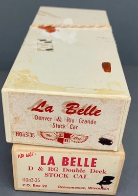 2X HOn3 LaBelle Woodworking Co. HOn3-35 D&RGW Stock Car Kits HO6886 - Image 1 of 4