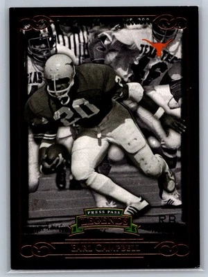 2008 Press Pass Legends #86 Earl Campbell Bronze Foil Lettering SP/999 Oilers - Image 1 of 2