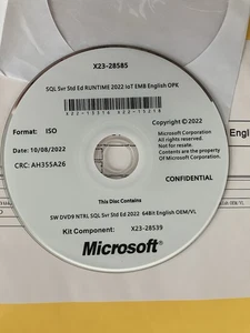 Microsoft SQL Server 2022 IoT Embedded OEM – Kit Unlimited CALs – P6L-00076L NEW - Picture 1 of 4