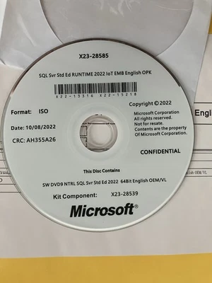Microsoft SQL Server 2022 IoT Embedded OEM – Kit Unlimited CALs – P6L-00076L NEW - Image 1 of 4