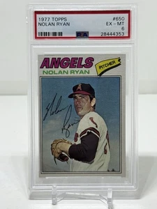 Nolan Ryan 1977 Topps #650 PSA 6  SHIPS SAME DAY - Picture 1 of 7