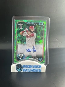 2024 Topps Chrome Sapphire Weston Wilson Auto RC Green Refractor /99 - Picture 1 of 2