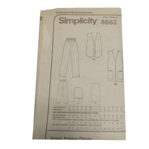 Simplicity 8662 Instructions/Directions ONLY NO PATTERN 1990-1999 - Picture 1 of 4