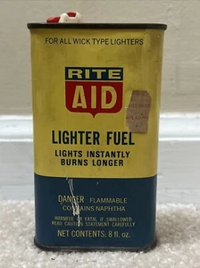 De colección RITE AID Práctico Engrasador Encendedor Lata de Combustible Publicidad 8oz - Imagen 1 de 8