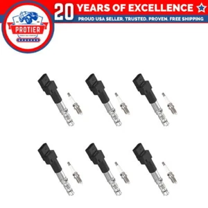 Set of 6 Ignition coil + Spark Plug Compatible with Volkswagen Jetta 2.8L V6 - Picture 1 of 1