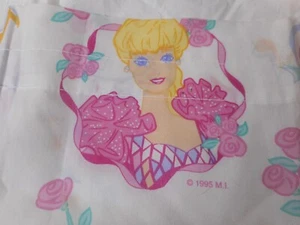 Dan River 1995 Barbie Ballet Curtain Valance Face Roses Ribbon Hearts 84x16 1/2 - Picture 1 of 7