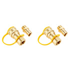 2X 1/2 Inch Solid Brass Gas Propane  Connect Disconnect Fitting Connector5390