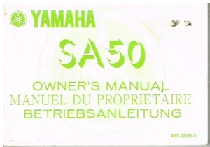 YAMAHA SA 50 ORIG. 1981 OWNERS INSTRUCTION & MAINTENANCE HANDBOOK (GB F D TEXT) - Picture 1 of 1