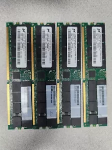 8GB (2GBX4) MT36VDDF25672G DDR400 PC3200 DDR ECC Registered Server Memory - Picture 1 of 3