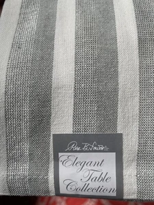 Six New Park B. Smith Silver Gray White Cotton Napkins 18” X 18” Wedding Leland - Picture 1 of 3