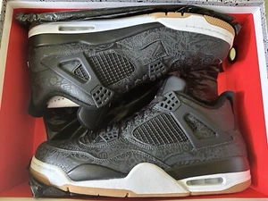 Rare Air Jordan 4 Retro Laser Black Gum Men's Size 12 New With OG Box CI1184-001 - Picture 1 of 11