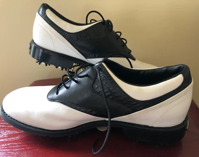 Zapatos de golf Callaway de cuero negros + blancos, M520-12 para hombre talla 10,5  Foto 1 de 4