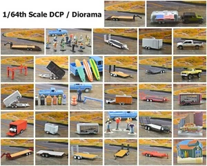 Car Hauler Flat Bed Trailer Tow Hitch Maßstab 1:64 DCP Diorama Diecast Modellauto - Bild 1 von 1'100