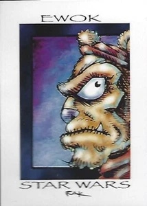 RAK (Robert A Kraus) art card di Star Wars serie 4 EWOK versione 1 - Foto 1 di 1