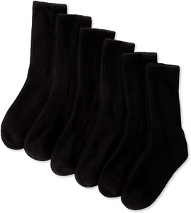 Jefferies Socks Boys' 240495 Seamless Sport Crew Half-Cushion Socks Size M 12-6 - Picture 1 of 2