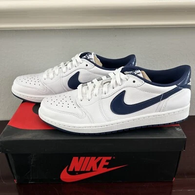 Talla 9.5 - Jordan 1 Low Retro OG Azul Metálico Azul Marino Midnight 2016 Nuevo Con Caja Foto 1 de 4