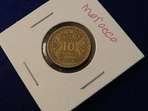1951 (1371) Morocco 10 Francs - Great Coins - See Pictures - Picture 1 of 2
