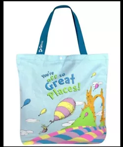 Dr Seuss Tote Bag by Amooze, "You're off to Great Places" with button fastener, - Picture 1 of 2
