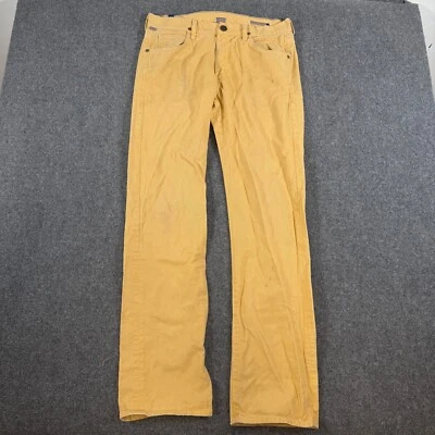 Citizens of Humanity Pants Mens 33x34 Yellow SID Straight Leg USA Made Chino - Image 1 of 4