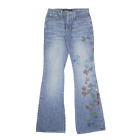 VERSACE Floral Jeans Blue Denim Regular Bootcut Stone Wash Womens W26 L29