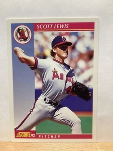 Score 1992 Baseball Card: Scott Lewis, California Angels - Card #165 - Foto 1 di 2