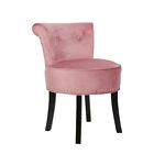 Upholstered Velvet Vanity Stool Makeup Padded Seat Dressing Table Chair Bedroom